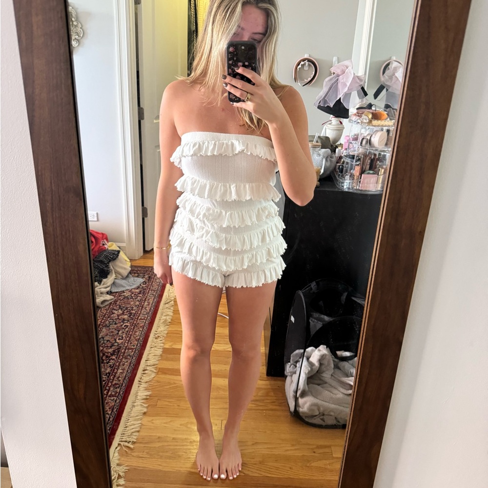 Urban outfitters ruffle romper